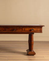 Marble-Top Wood Column Console, Italy, 1910's