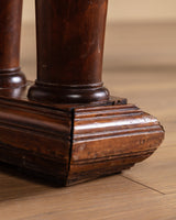 Marble-Top Wood Column Console, Italy, 1910's
