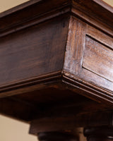 Marble-Top Wood Column Console, Italy, 1910's
