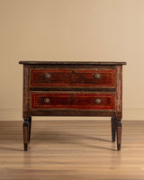 Neoclassical Paint Decorated Two-Drawer Chest, Italy, 19th Century