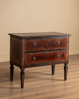 Neoclassical Paint Decorated Two-Drawer Chest, Italy, 19th Century