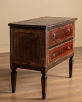 Neoclassical Paint Decorated Two-Drawer Chest, Italy, 19th Century