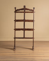 Folk Art Carved Floral Plate Rack, Italy, 19th Century