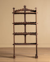Folk Art Carved Floral Plate Rack, Italy, 19th Century