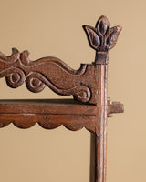 Folk Art Carved Floral Plate Rack, Italy, 19th Century