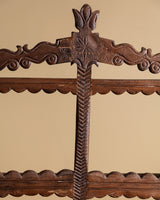 Folk Art Carved Floral Plate Rack, Italy, 19th Century