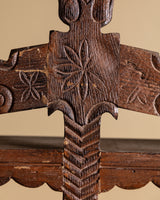 Folk Art Carved Floral Plate Rack, Italy, 19th Century