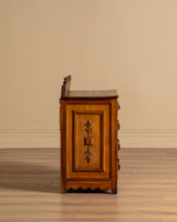 Folk Art Carved Floral Petite Chest, Italy, Late 19th Century
