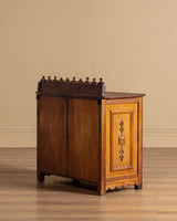 Folk Art Carved Floral Petite Chest, Italy, Late 19th Century