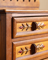 Folk Art Carved Floral Petite Chest, Italy, Late 19th Century