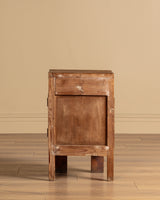 Pair of Art Deco Geometric Wood Nightstands, Italy, 1920's