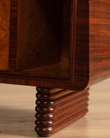 Pair of Art Deco Burl Wood Nightstands, Italy, 1930's