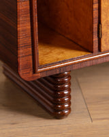 Pair of Art Deco Burl Wood Nightstands, Italy, 1930's