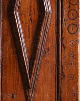 Rustic Diamond Panel Armoire w/ Iron Fastenings, Italy, 19th Century