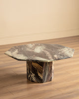 Postmodern Octagonal Marble Coffee Table, Italy, 1980s