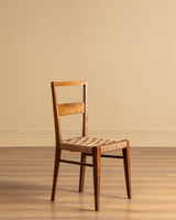 Set of 6 Italian Scalloped Back Dining Chairs Manner of Ico Parisi, 1940's