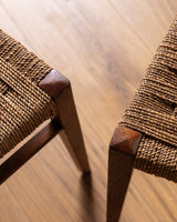 Set of 6 Italian Scalloped Back Dining Chairs Manner of Ico Parisi, 1940's