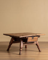 Antique Plank Top Coffee Table, Italy, 19th Century