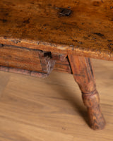 Antique Plank Top Coffee Table, Italy, 19th Century