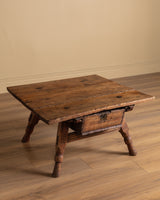 Antique Plank Top Coffee Table, Italy, 19th Century
