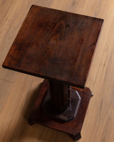 Tramp Art Carved Wood Pedestal, American, Early 20th Century