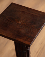 Tramp Art Carved Wood Pedestal, American, Early 20th Century