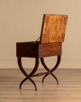 Carved and Inlaid Sewing Table Manner of Luigi Scremin, Italy, 1930's