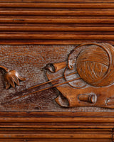 Carved and Inlaid Sewing Table Manner of Luigi Scremin, Italy, 1930's