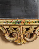 Venetian Rococo Mirror with Painted Accents, Italy, 19th Century