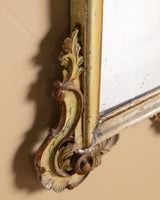 Venetian Rococo Mirror with Painted Accents, Italy, 19th Century