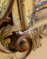 Venetian Rococo Mirror with Painted Accents, Italy, 19th Century