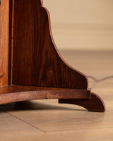Art Deco Sculptural Oak Floor Lamp, Netherlands, Circa 1920s