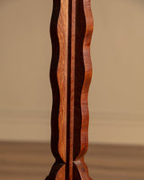 Art Deco Sculptural Oak Floor Lamp, Netherlands, Circa 1920s