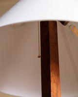 Art Deco Sculptural Oak Floor Lamp, Netherlands, Circa 1920s
