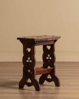 Pierced Card Suit Occasional Table w/ Storage Top, Italy, 1920's