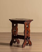 Pierced Card Suit Occasional Table w/ Storage Top, Italy, 1920's