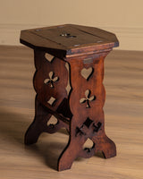 Pierced Card Suit Occasional Table w/ Storage Top, Italy, 1920's