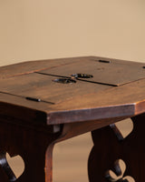 Pierced Card Suit Occasional Table w/ Storage Top, Italy, 1920's