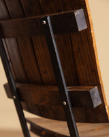 Set of 4 Slatted Wood Swivel Chairs Manner of Arthur Umanoff, 1960's