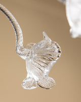 Large Murano Glass Floral Chandelier Manner of Barovier & Toso, Italy, 1950s