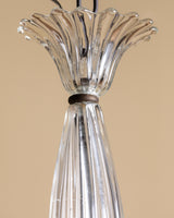Large Murano Glass Floral Chandelier Manner of Barovier & Toso, Italy, 1950s