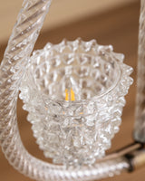 Barovier & Toso Rostrato Murano Glass Chandelier, Italy, 1940s