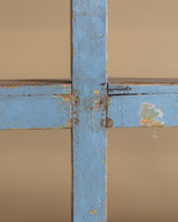 19th Century 10ft Blue Painted American General Store Cabinet / Shelving Unit - Lone Fox