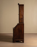 19th Century Danish Oak 2 Piece Secretary Cabinet - Lone Fox