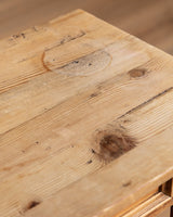19th Century European Atelier Pine Console Table with Slatted Shelf - Lone Fox