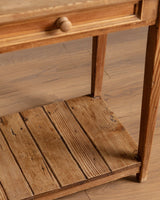 19th Century European Atelier Pine Console Table with Slatted Shelf - Lone Fox
