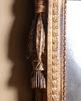 19th Century French Louis XVI Style Giltwood Trumeau Mirror - Lone Fox