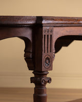 19th Century Hand Carved French Drapers Table w/ Drawer - Lone Fox