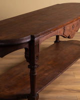 19th Century Hand Carved French Drapers Table w/ Drawer - Lone Fox