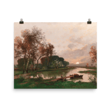 "A Landscape on the Pond" Art Print - Lone Fox